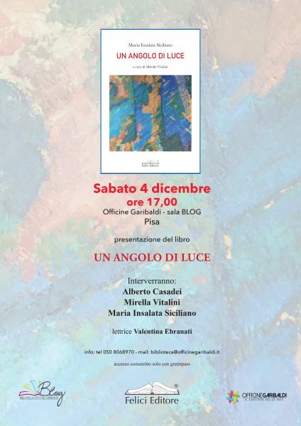 Presentazione del Libro "Un Angolo di Luce" di Maria Insalata Siciliano